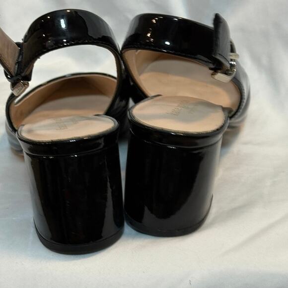 Kate Spade Women's Black Patent Mika Pointed Toe Slingback Pumps Heels 8M - Picture 5 of 7